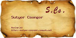 Sutyor Csongor névjegykártya